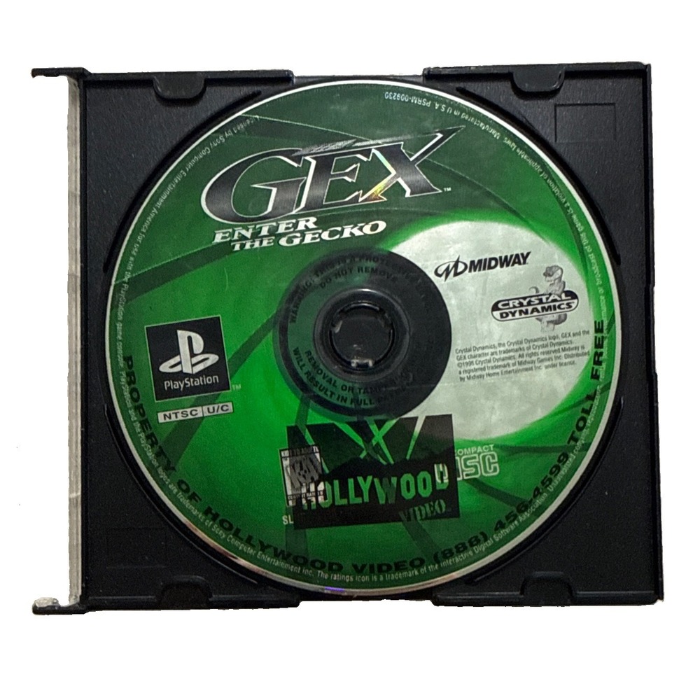 GEX Enter the Gecko (Sony PlayStation 1 PS1, 1998) Game Disc.